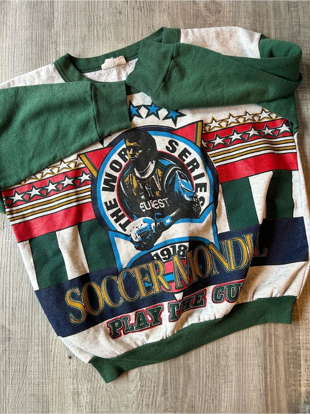 Vintage Kids Soccer Mondial Graphic Sweatshirt • 10